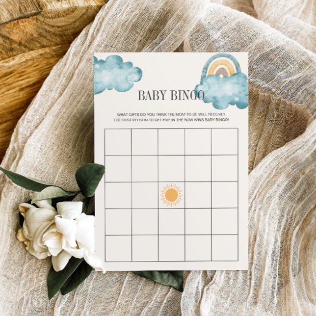 Hier kommt das Son Baby Shower Bingo Spiel Einladung (Von Creator hochgeladen)