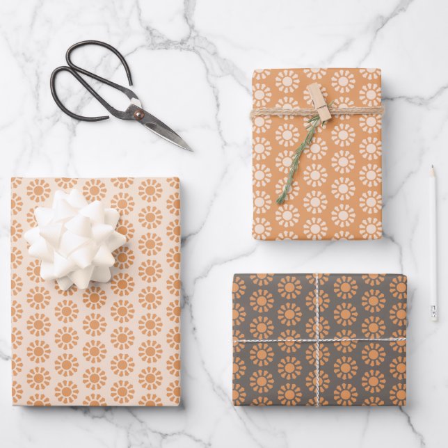 Hier kommt das Sun Wrapping Paper Geschenkpapier Set (Vorderseite)