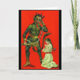 Hier kommt der Krampus 1 Feiertagskarte