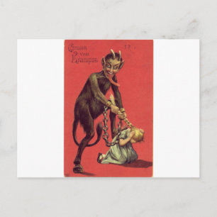 Hier kommt der Krampus! 2 Postkarte
