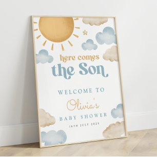 Hier kommt der Sohn Baby Shower Poster