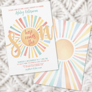 Hier kommt der Sohn Boho-Baby-Party Einladung