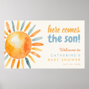 Hier kommt der SOHN Boho Baby Shower Poster