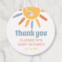 Hier kommt der Sohn Boy Baby Shower Danke
