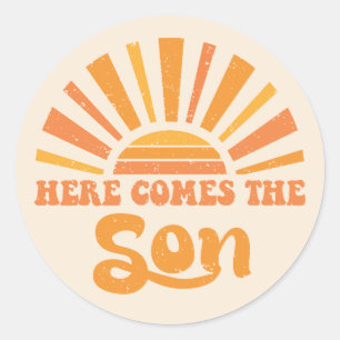 Hier kommt der Sohn Gottes I (Jesus) Runder Aufkleber