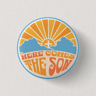 Hier kommt der Sohn Gottes (Jesus) Button