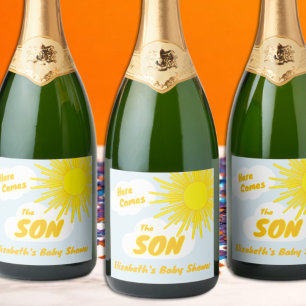 Hier kommt der Sohn Junge Baby Shower