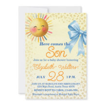 Hier kommt der Sohn Junge Baby Shower