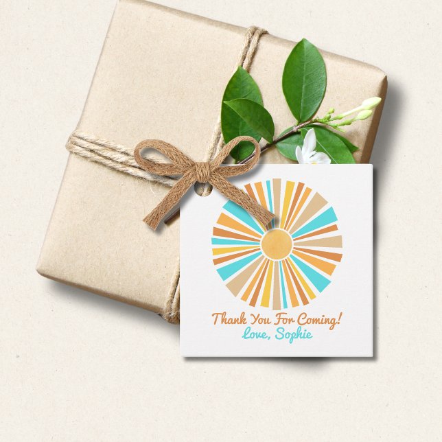 Hier kommt der Sohn, Retro Boho Rainbow Geschenkanhänger (Von Creator hochgeladen)