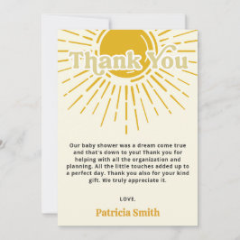 Hier kommt der Sohn Retro Junge Dusche Dankeskarte