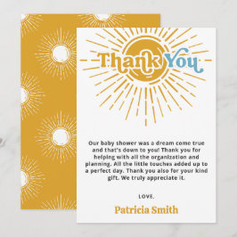 Hier kommt der Sohn Retro Junge Dusche Dankeskarte