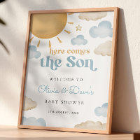 Hier kommt der Sohn Sonnenschein Baby Shower Willk