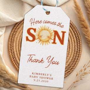 Hier kommt der Sohn Sonnenschein Boho Süße Babypar Geschenkanhänger