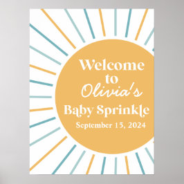 Hier kommt der Son Boho Sunshine Baby Sprinkle Poster
