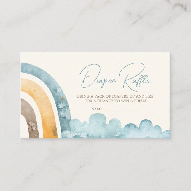 Hier kommt der Son Retro Diaper Raffle Begleitkarte (Vorderseite)