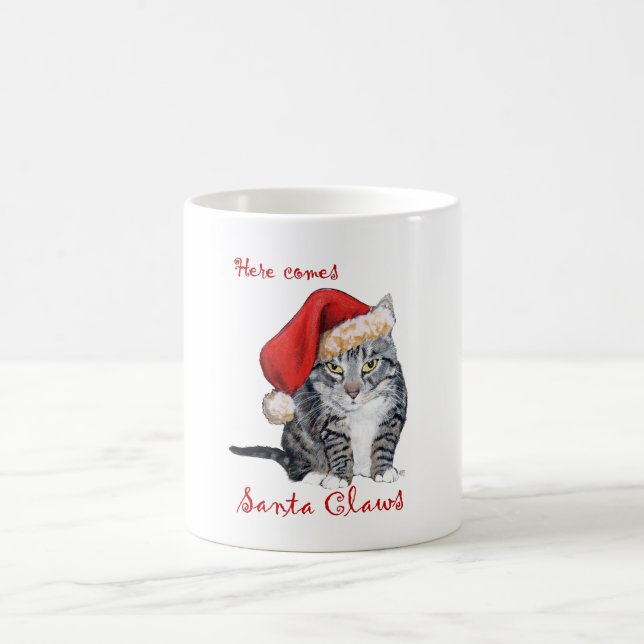 Hier kommt der Weihnachtsmann! Kaffeetasse (Mittel)