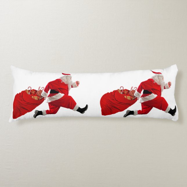 Hier kommt der Weihnachtsmann-Kissen Seitenschläferkissen (Vorderseite)