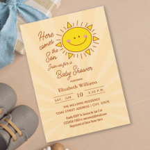 Hier kommt die kleine Sonnenscheinwerfer-Babydusch