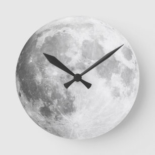 Hier kommt die Mond-/Vollmondwall-Uhr Runde Wanduhr