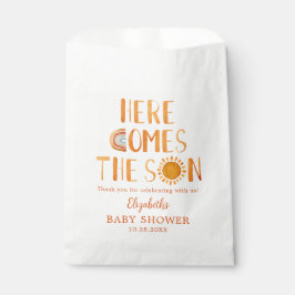 Hier kommt die Son Baby Dusche Danke Geschenktütchen