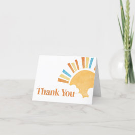 Hier kommt die Son Baby Dusche Dankeskarte