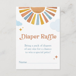 Hier kommt die Son - Diaper Raffle Beilage Begleitkarte