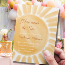 Hier kommt die Son Ray Yellow Sunshine Baby Dusche