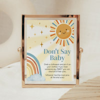 Hier kommt die Son Retro Baby Dusche Dont Say Baby