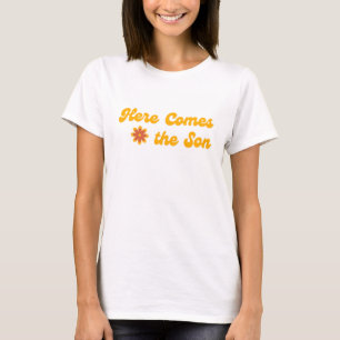 Hier kommt die Son Retro Baby Dusche T-Shirt
