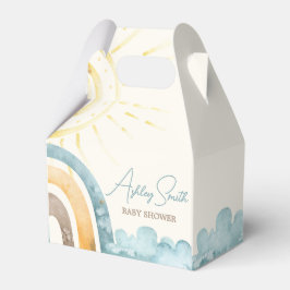 Hier kommt die Son Retro Babydusche Geschenkschachtel