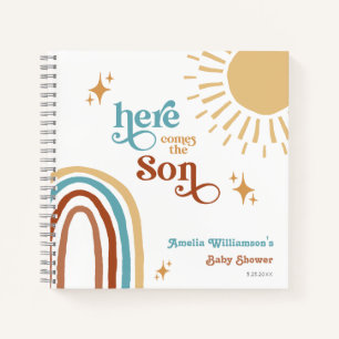 Hier kommt die Son Sunshine Boy Baby Dusche Notizbuch