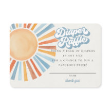 Hier kommt die Son Sunshine Boy Diaper Raffle Card