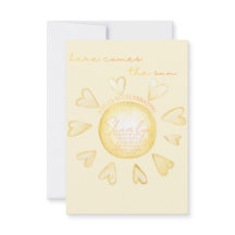 Hier kommt die Sonne Baby Shower Einladung 