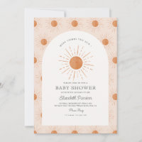 Hier kommt die Sonne Burnt Orange Sun Baby Dusche
