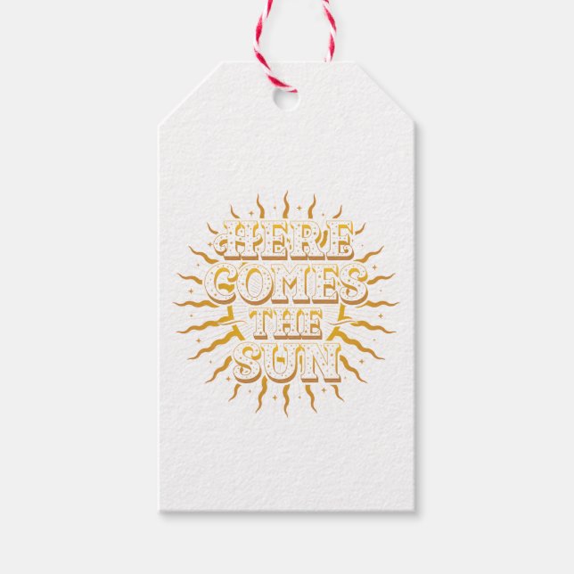 Hier kommt die Sonne / Geschenkmarke Geschenkanhänger (Vorderseite)