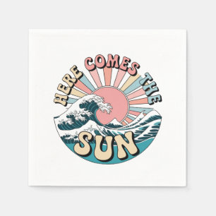 Hier kommt die Sonne - Retro Sommer Beats Serviette
