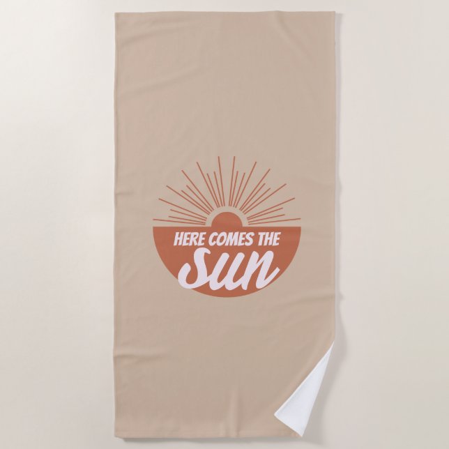 Hier kommt die Sonne Strandtuch (Vorderseite)