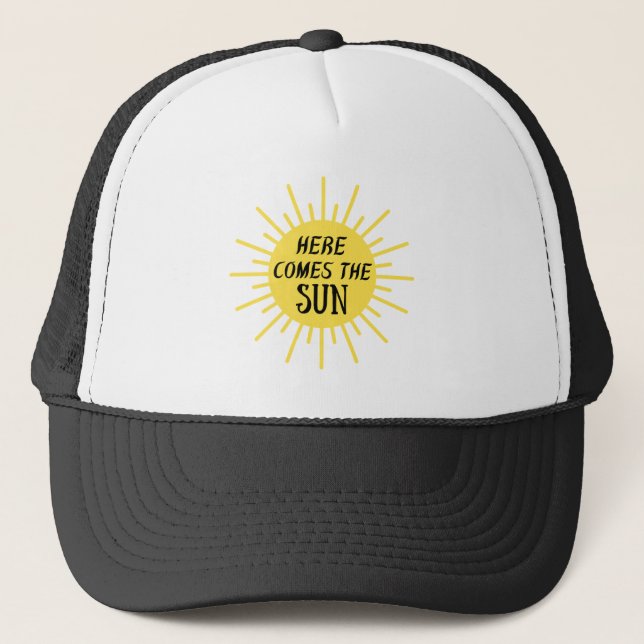 Hier kommt die Sonne Truckerkappe (Vorderseite)