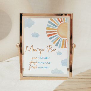 Hier kommt die Sun Baby Dusche Mama Osa Bar Poster