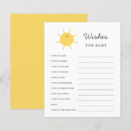 Hier kommt die Sun Baby Dusche wünscht Ratschläge