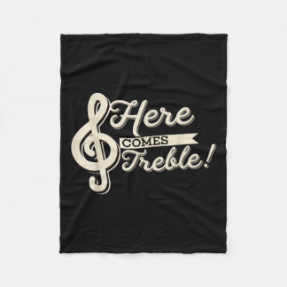Hier kommt Treble Funny Music Lover Hochtouren Fleecedecke