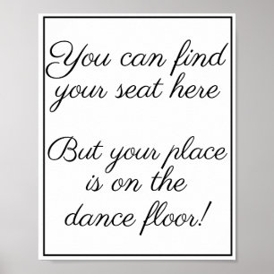 Hier können Sie Ihren Sitzplatz finden Poster