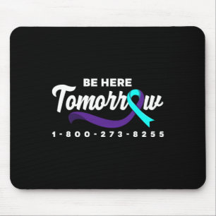 Hier morgen Unterstützung Suizidprävention Awaren Mousepad