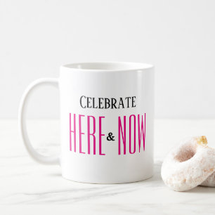 HIER & NOW Inspirational Modern Simple Pink Kaffeetasse