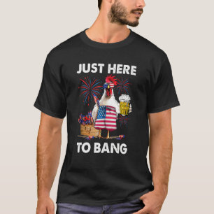 Hier nur um die USA-Flagge zu schwenken  4. Juli H T-Shirt