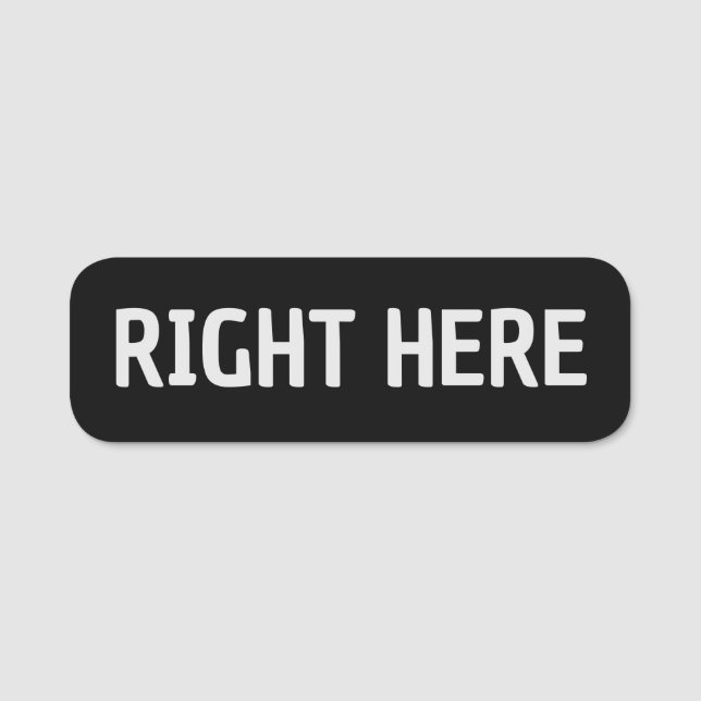 Hier rechts Name Namensschild (Vorderseite)