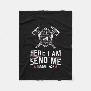 Hier schicke ich Isaiah 68 Feuerwehrmann Fleecedecke