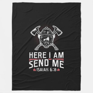 Hier schicke ich Isaiah 68 Feuerwehrmann Fleecedecke