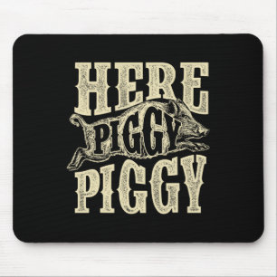 Hier Schweine - Wildschweine jagen Wildschweine Mousepad