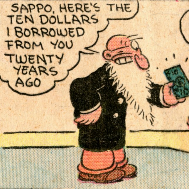 "Hier sind die zehn Dollar, die ich dir schulde" T Tasche (Von Creator hochgeladen)